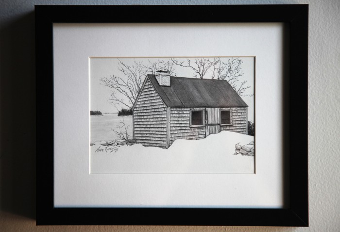 Maine Retreat 5″x7″ graphite on paper | Tiny Portrait